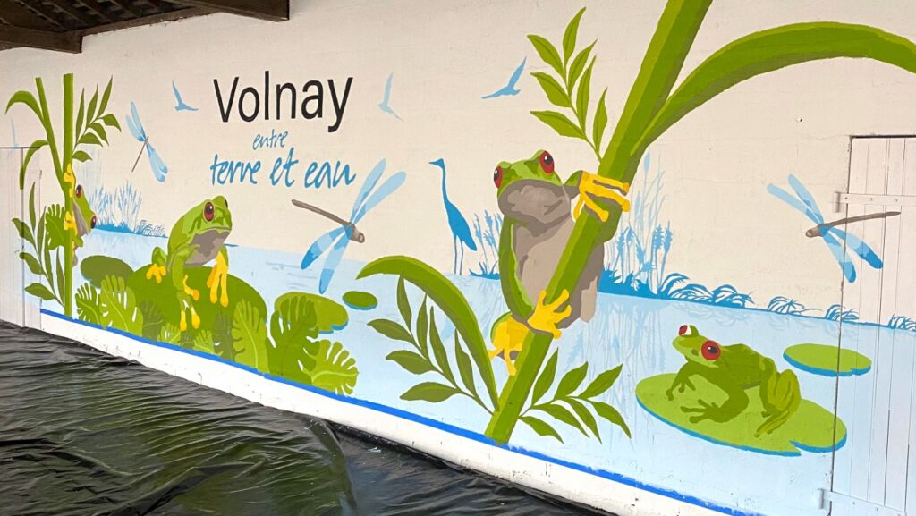 fresque murale pour la commune de Volnay - Sarthe